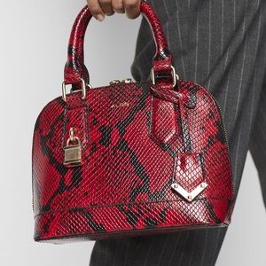COPY - Red snakeskin purse/satchel
